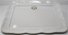 Elegant White-Glazed Platter Owned by the Kennedy Family -- From Sothebys 2005 Sale, Property From Kennedy Family Homes